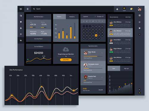 Dashboard Widgets & Components UI design - dashboard-widgets-components-ui-design