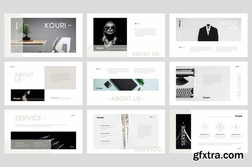 Kouri - Minimal Powerpoint Google Slides and Keynote Templates