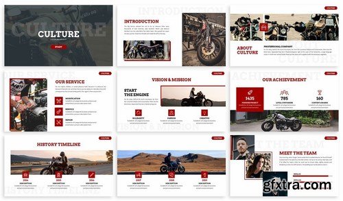 Culture - Bikers Powerpoint Template