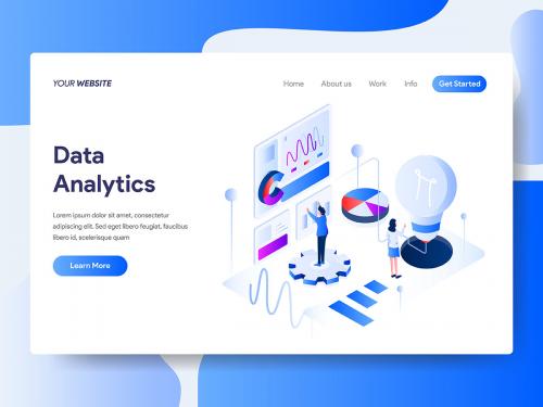 Data Analysis Isometric Illustration - data-analysis-isometric-illustration