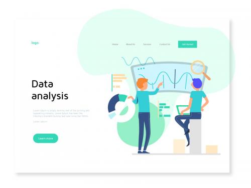 Data Analysis Website Development Illustration for Landing Page - data-analysis-website-development-illustration-for-landing-page