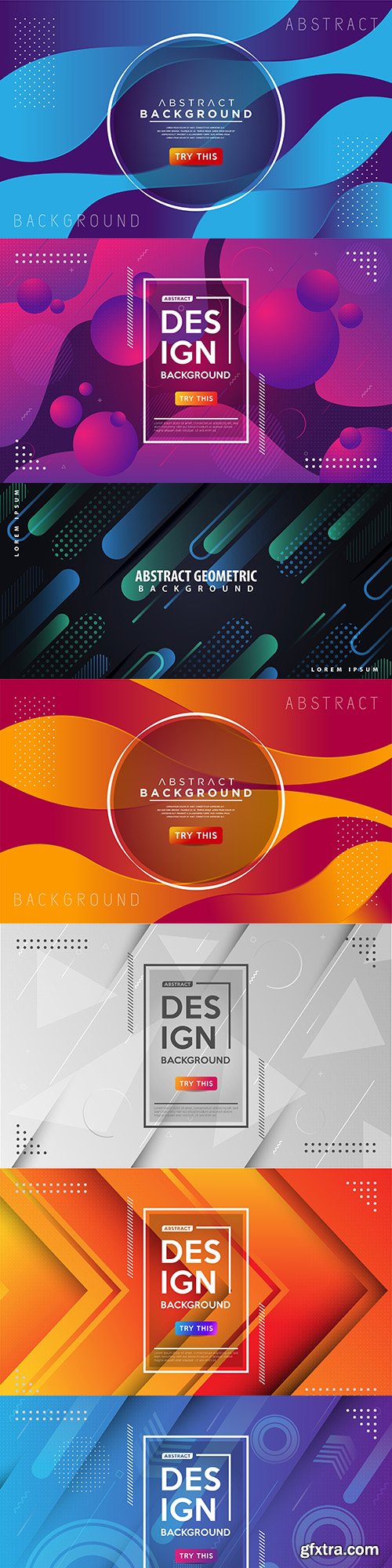 Dynamic colorful background with geometric elements