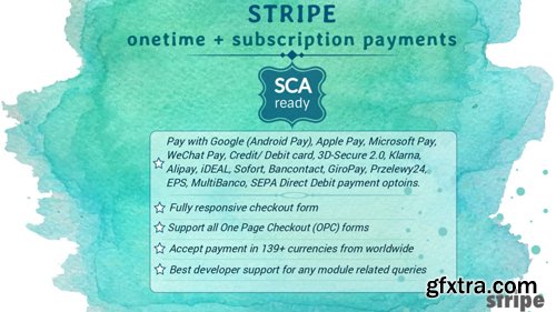 STRIPE onetime + subscription payments (SCA-ready) v6.1.6 - PrestaShop Module