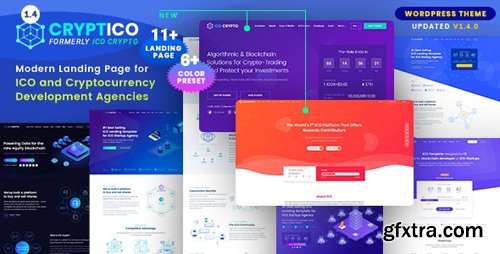 ThemeForest - Cryptico v1.4.5 - ICO Crypto Landing & Cryptocurrency WordPress Theme - 21626006​