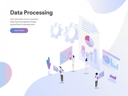 Data Processing Isometric Illustration Concept - data-processing-isometric-illustration-concept-5296bdeb-4f4a-40e9-8922-3c3ab0b75730