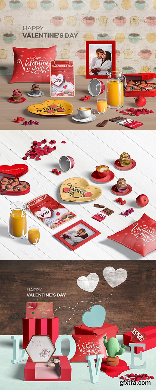 Happy Valentine \'s Day romantic template design