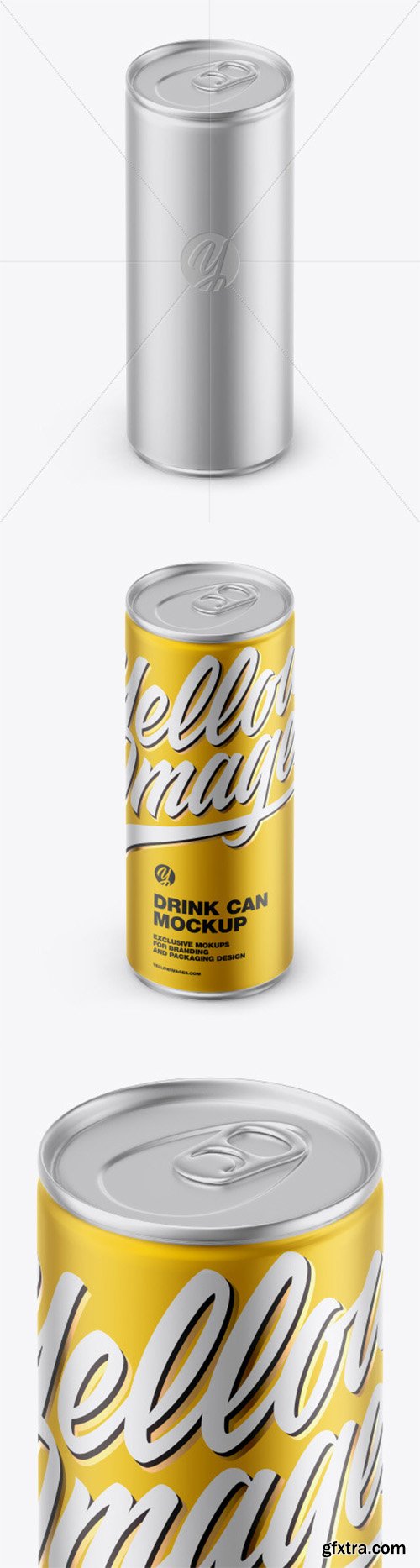 Matte Metallic Can Mockup 51073