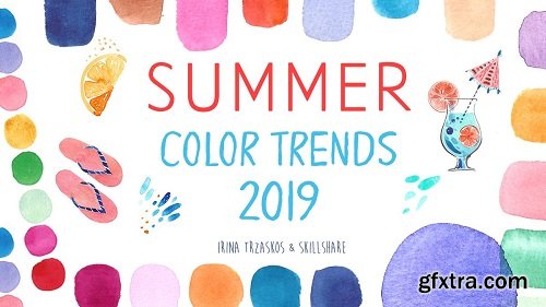 Summer Color Trends 2019: Learn to Mix beautiful Colors in Watercolor