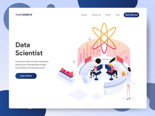 Data Scientist Isometric Illustration - data-scientist-isometric-illustration