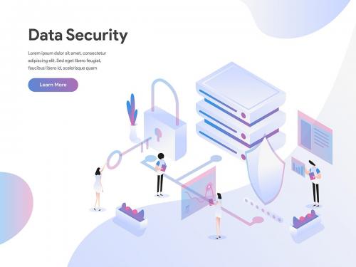 Data Security Isometric Illustration Concept - data-security-isometric-illustration-concept-94b5af51-f3b4-4eed-b474-10acf9a7b955