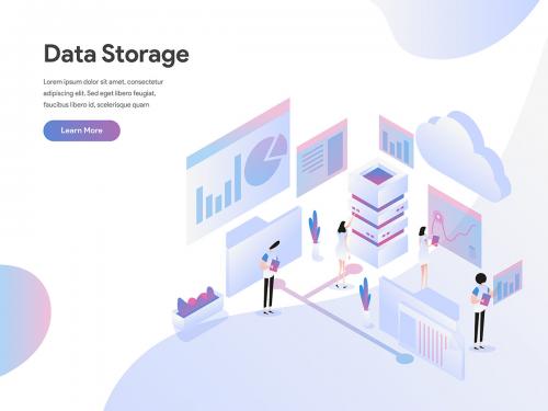 Data Storage Isometric Illustration Concept - data-storage-isometric-illustration-concept-29267722-edf0-4e86-b182-d653b6d63721