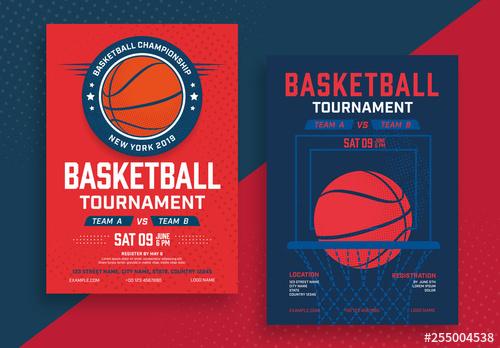 Basketball Tournament Poster Layouts - 255004538 - 255004538