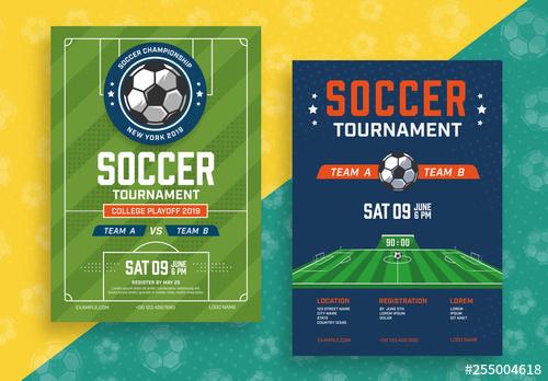 Soccer Tournament Poster Layouts - 255004618 - 255004618