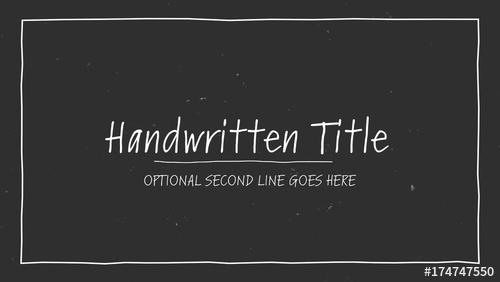 Vintage Handwritten Title - 174747550 - 174747550