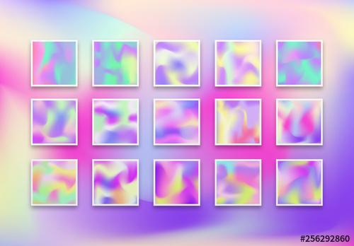 Holographic Gradient Vector Backgrounds - 256292860 - 256292860