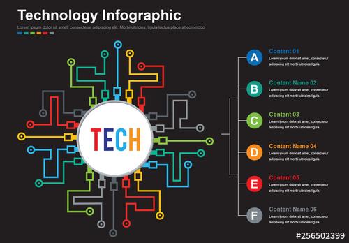 Circuit Technology Infographic - 256502399 - 256502399