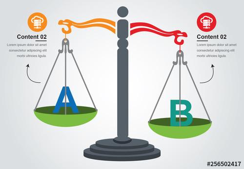 Price Comparison Scale Infographic - 256502417 - 256502417