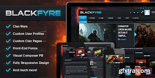 ThemeForest - Blackfyre v2.5.4 - Create Your Own Gaming Community - 10618851