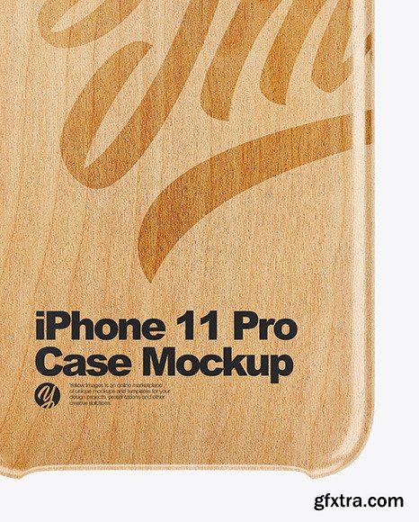 iPhone 11 Pro White Wooden Case Mockup 51667