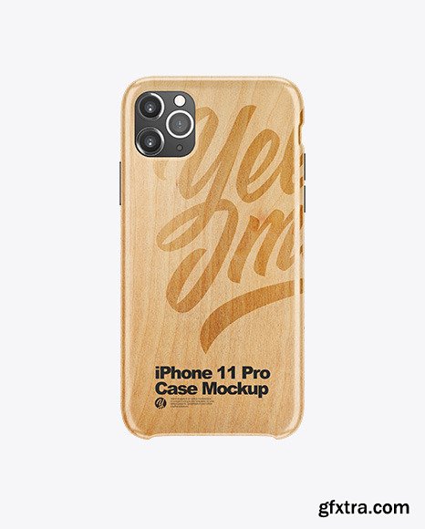 iPhone 11 Pro White Wooden Case Mockup 51667