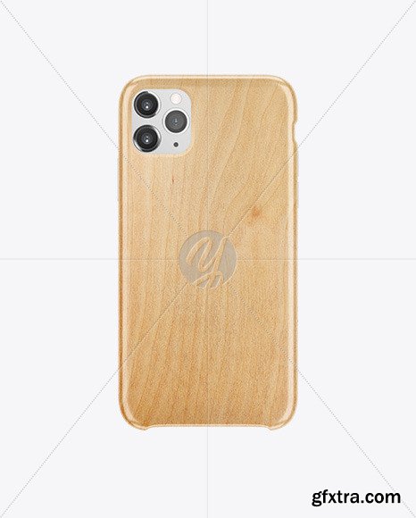 iPhone 11 Pro White Wooden Case Mockup 51667