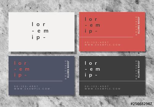 Typographic Business Card Layouts - 256682967 - 256682967