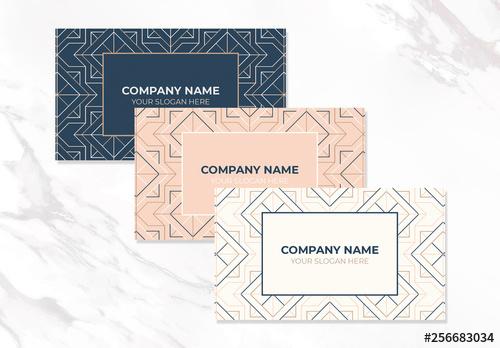 Company Name Card Layouts with Pattern - 256683034 - 256683034