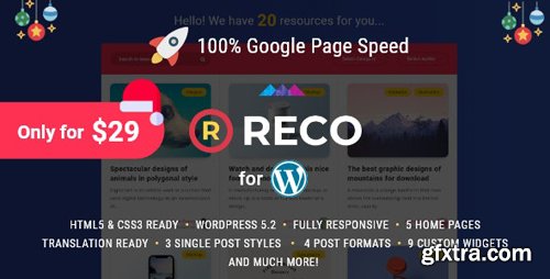 ThemeForest - Reco v3.4.0 - Minimal Theme for Freebies - 22300581