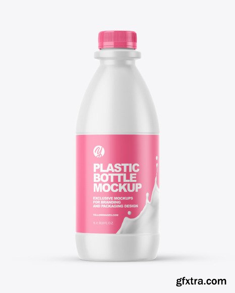 Dairy Bottle with Matte Shrink Sleeve Mockup 51716