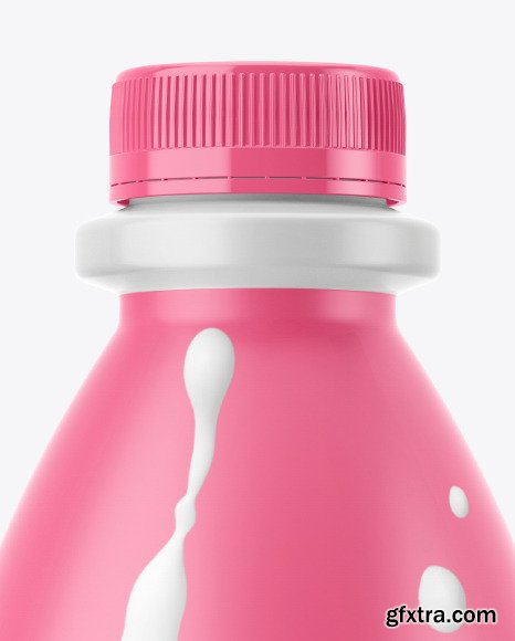 Dairy Bottle with Matte Shrink Sleeve Mockup 51716