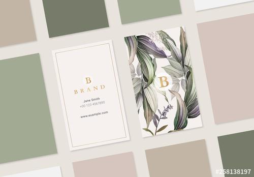 Botanical Business Card Design - 258138197 - 258138197