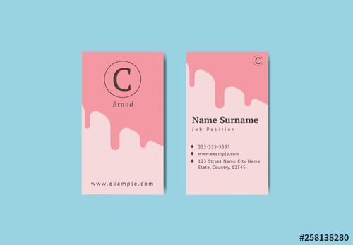 Pink Business Card Design - 258138280 - 258138280