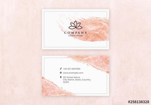 Pink Modern Business Card Design - 258138328 - 258138328