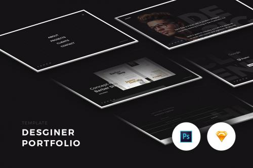 Designer Portfolio Template (PSD/Sketch) - designer-portfolio-template-psd-sketch