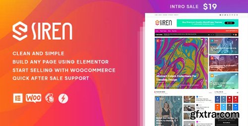 ThemeForest - Siren v1.0.1 - News Magazine Elementor WordPress Theme - 24837722