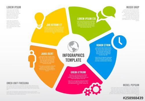 Pieces of Circle Infographic - 258988439 - 258988439