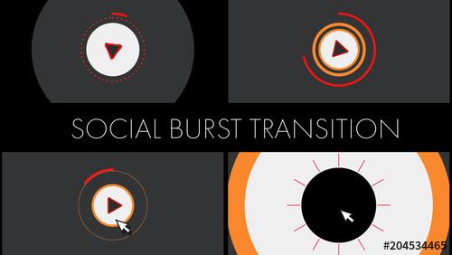 Social Icon Burst Transitions - 204534465 - 204534465