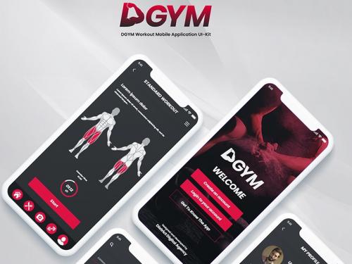 DGYM Fitness and Workout Mobile Application UI Kit - dgym-fitness-and-workout-mobile-application-ui-kit