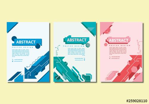 Flyer Layouts with Geometric Elements - 259028110 - 259028110