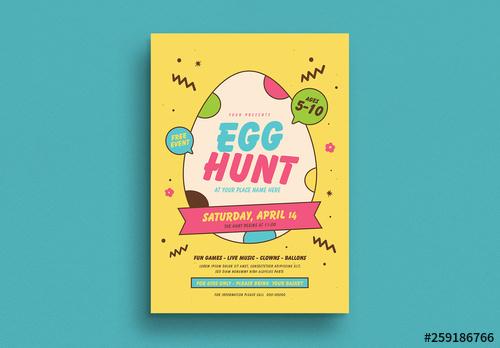 Easter Egg Hunt Flyer Layout - 259186766 - 259186766