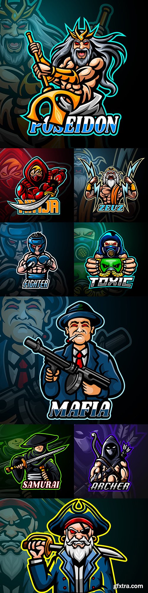 Cybersport mascot design logo gaming illustration 5