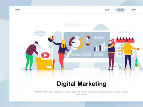 Digital Marketing Flat Concept - digital-marketing-flat-concept