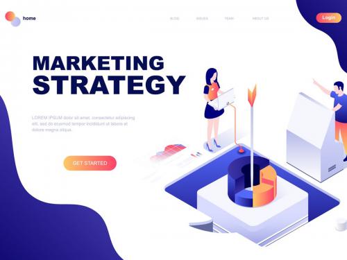 Digital Marketing Isometric Landing Page Template - digital-marketing-isometric-landing-page-template