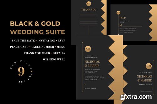 Black & Gold Wedding Suite