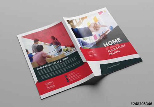 Red and White Business Brochure Layout - 248205346 - 248205346