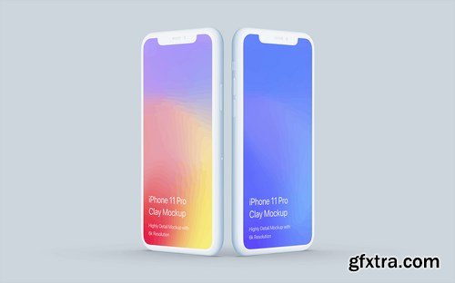 Clay iPhone 11 Pro Mockup - Clay Mockup Scenes