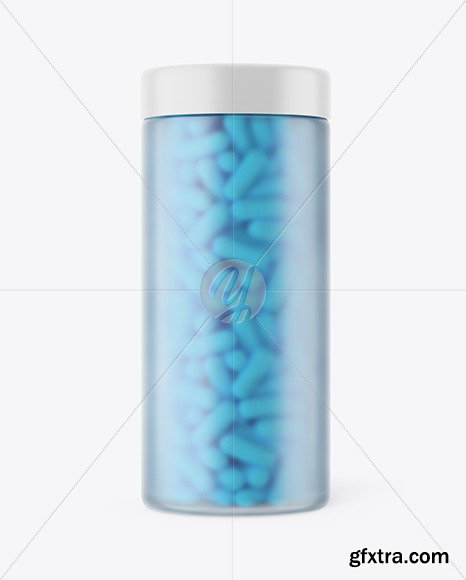 Frosted Pills Jar Mockup