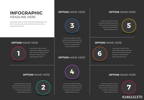 Dark Mode Infographic with Bright Color Contrast - 248232370 - 248232370