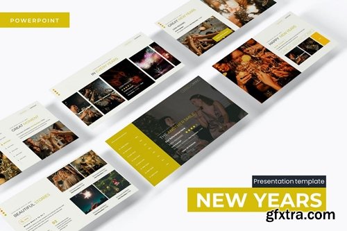 New Years Season Powerpoint, Keynote and Google Slides Templates