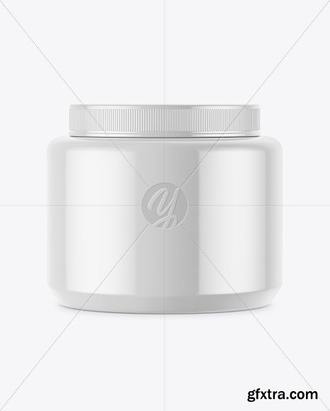 Glossy Hair Gel Jar Mockup 51512